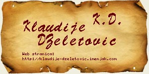 Klaudije DŽeletović vizit kartica